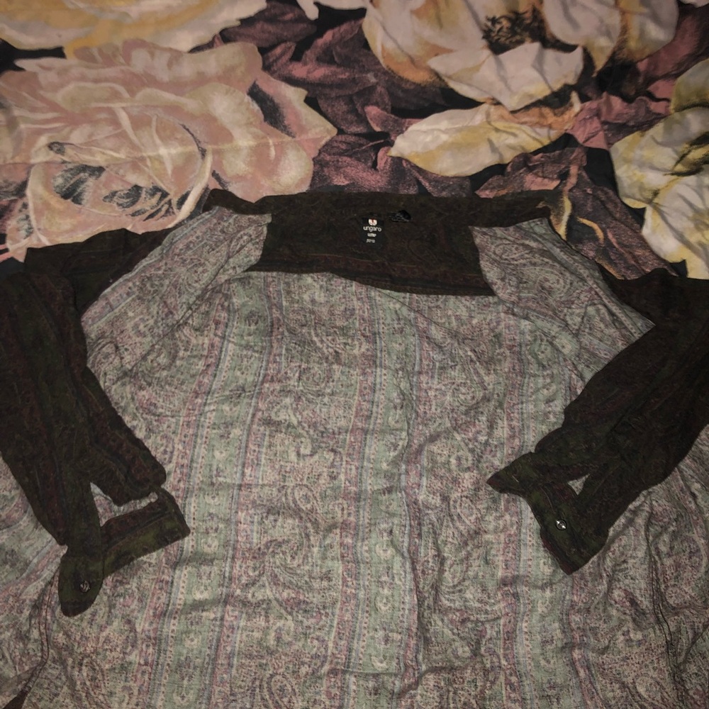 mens medium emanuel ungaro flannel shirt